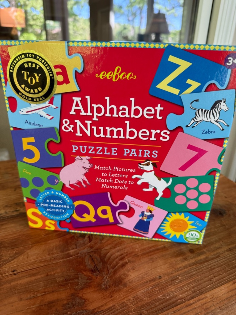 NEW in box! Alphabet & Numbers Puzzle Pairs  Learning Set for Kids bright FUN!